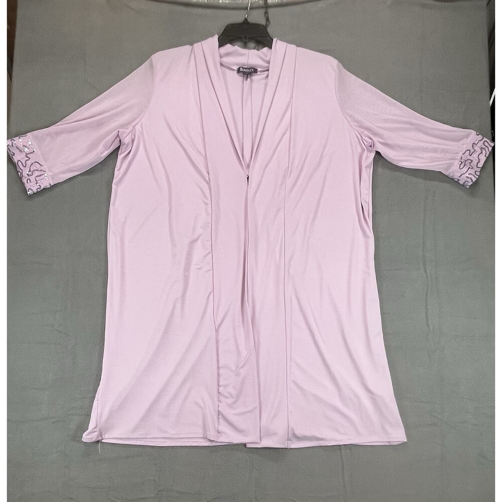 Roman's‎ Lilac Two Piece Sequin Duster Pant Suit Women’s 18 W Travel Vacay